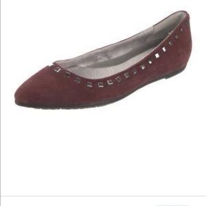 Calvin Klein Suede Plum Ballet Flats
